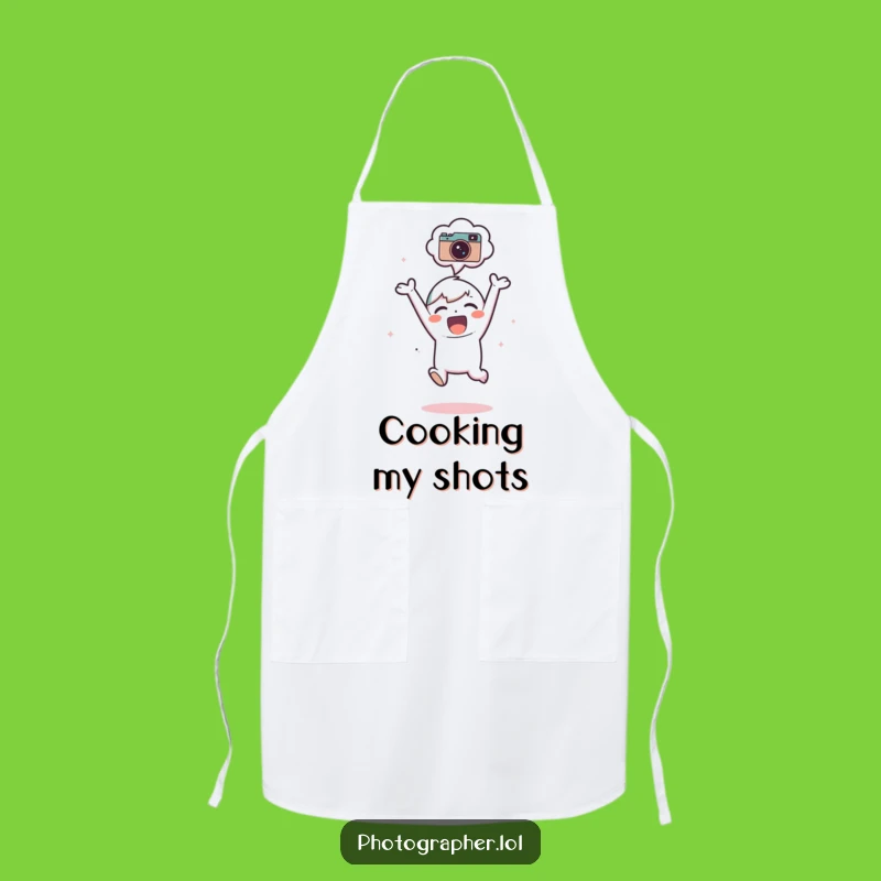 Funny Joyful Photographer Apron: Kitchen Fun with a Hilarious Character, Perfect Funny Gift!