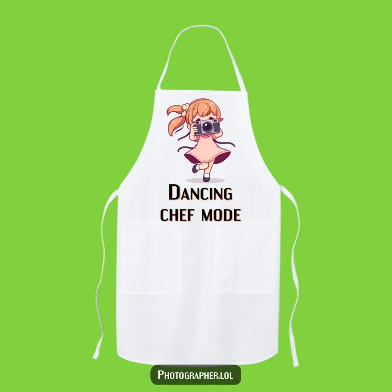 Funny Dancing Photographer Apron: Create Art With Flair And A Vintage Camera