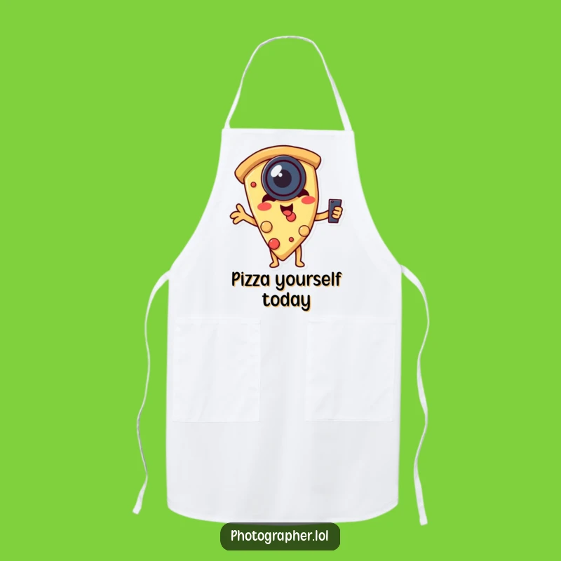 Funny Pizza Selfie Apron: Cook with a Cheesy Grin!