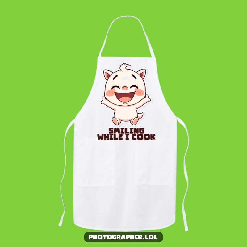 Funny Apron: Silly Pose Grin, Hilarious Kitchen Gift for Fun Cooks