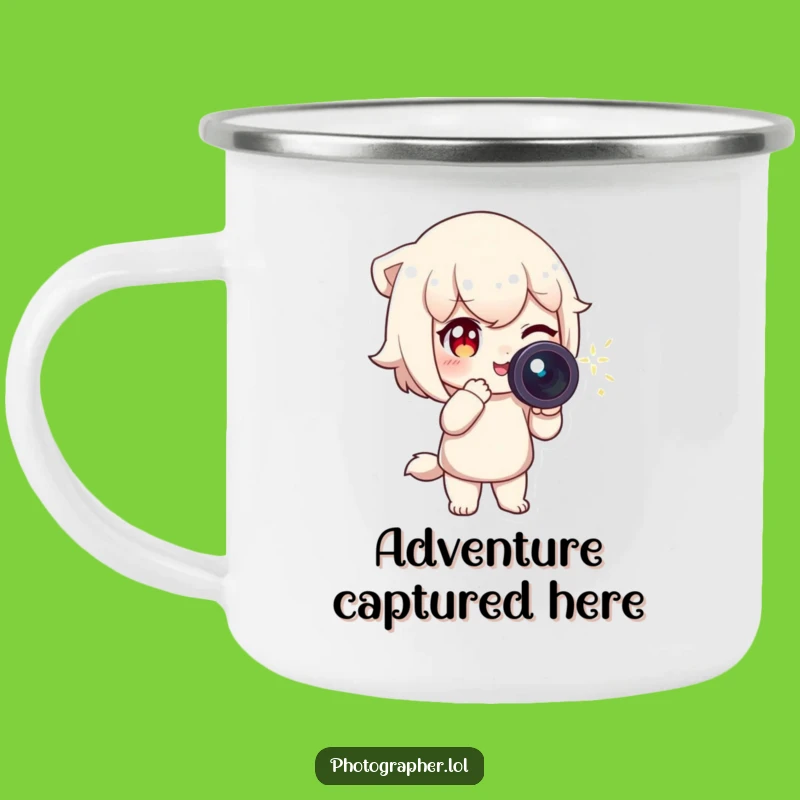Funny Wink Camera Camping Mug: Adventure & Humor for Your Travels!