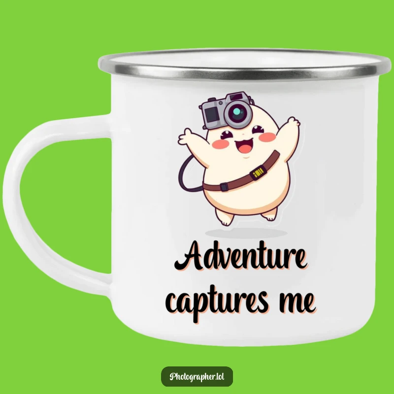 Durable Funny Happy Photographer Camping Mug - Adventure Bounces!