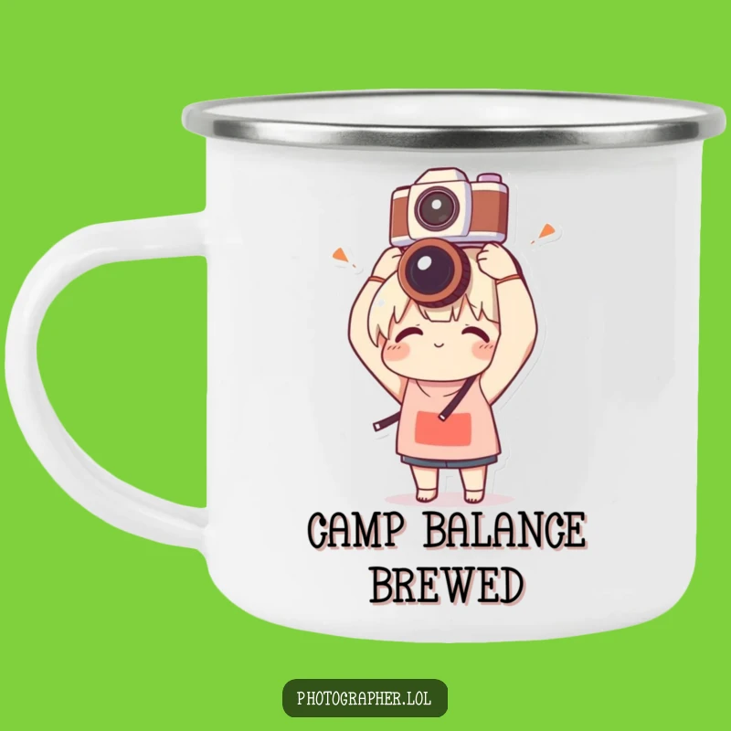 Funny Camping Mug: Balancing Camera, Outdoor Goofball's Gift