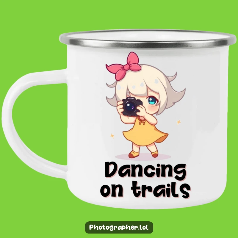 Funny Dancing Photographer Camping Mug: Hilarious Outdoor Motion Mug