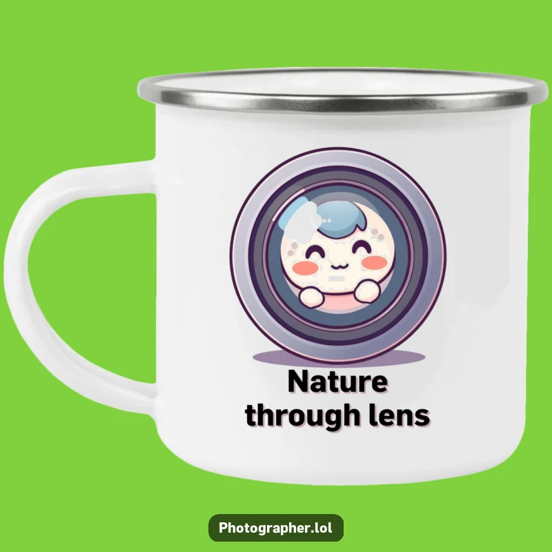 Durable Funny Shy Photographer Camping Mug - Adventure Peeks!