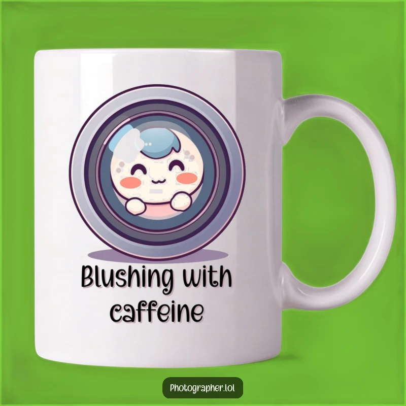 Funny Shy Photographer Mug - Blushing Camera Lover's Gift!