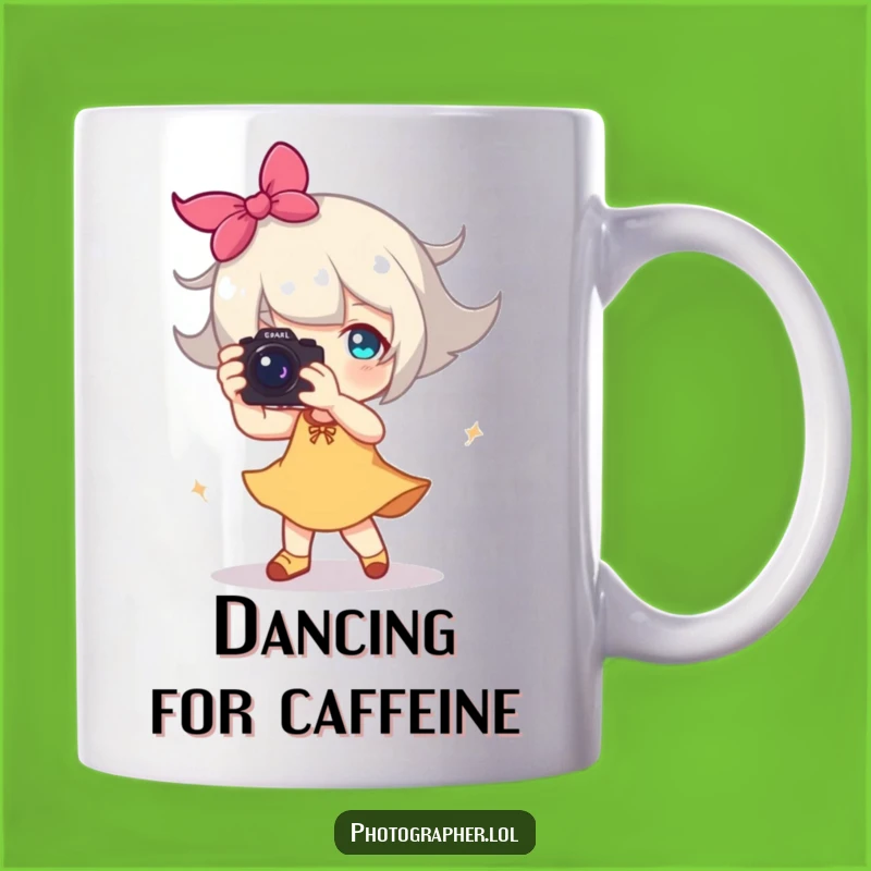Funny Dancing Photographer Mug: Hilarious Gift for Energetic Camera Lovers