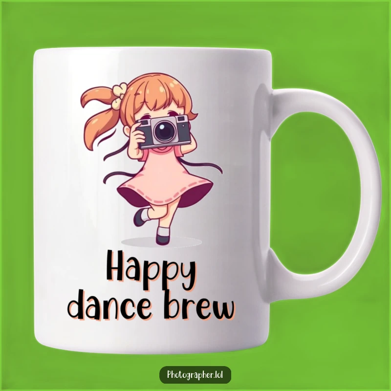 Funny Dancing Photographer Mug: Vintage Camera Joy For A Humorous Gift