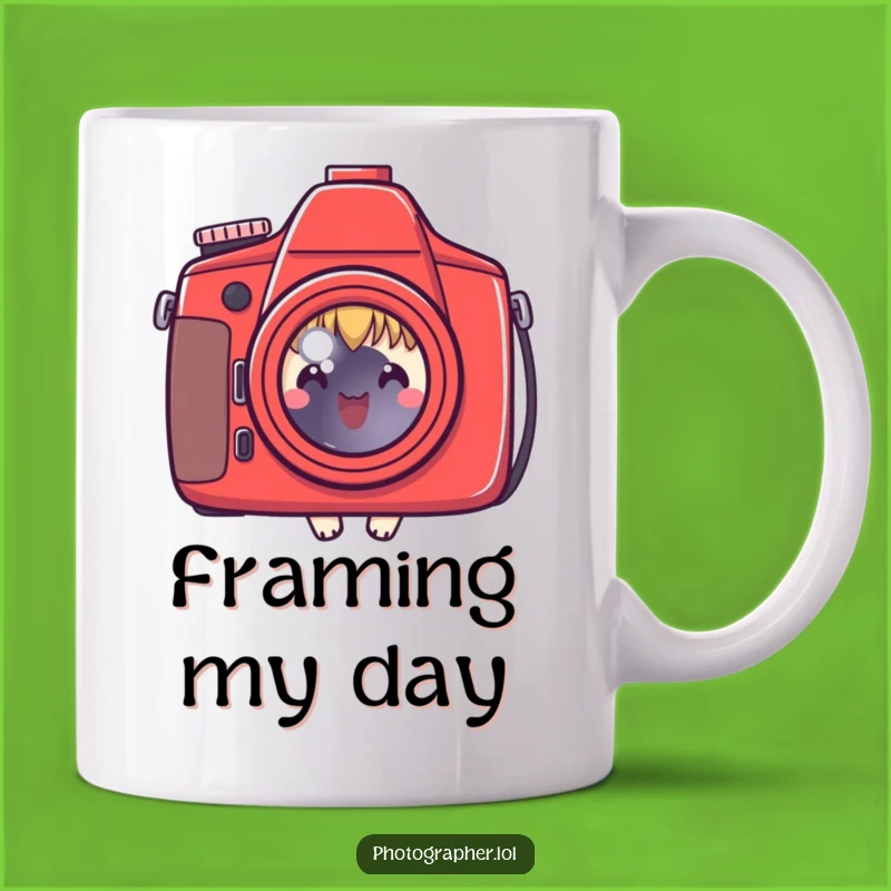 Funny Photographer Animal Mug: Cute Camera Peek, Perfect Gift for Photo Fans