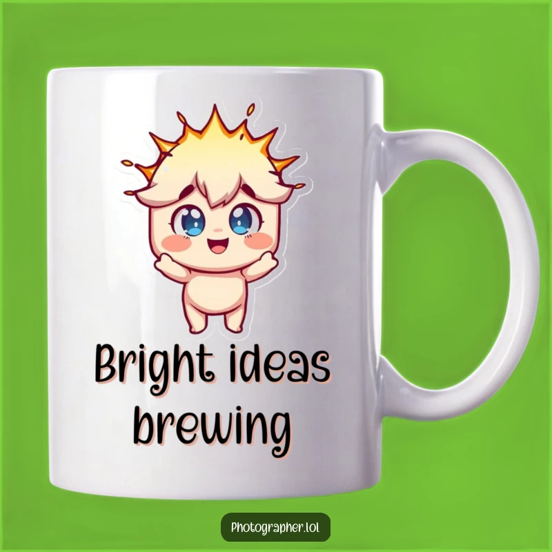 Funny Photographer Mug: Flash Bulb Fun, Eyes Wide Expressive Gift