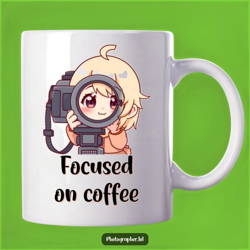 Funny Photographer Mug: Focused Cheer, Perfect Gift for Detail-Oriented Snappers