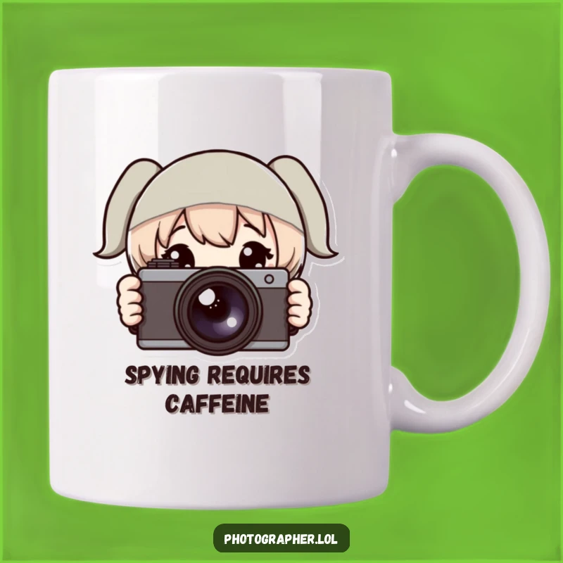 Funny Photographer Mug: Peeking Camera Guy, Perfect Gift for Shy Snappers