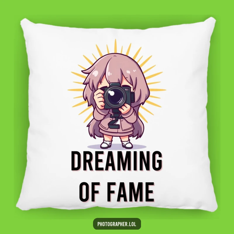 Funny Dramatic Photographer Pillow: Cozy Star Power - Hilarious Accent Gift