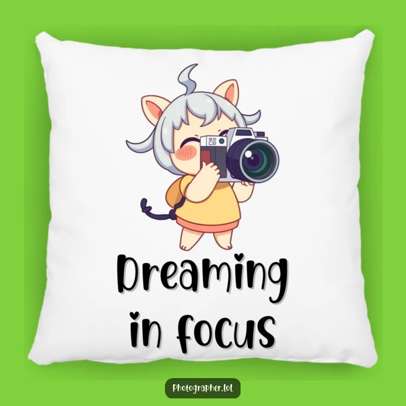 Funny Photographer Pillow: Cozy Camera Buddy, Adorable Funny Gift