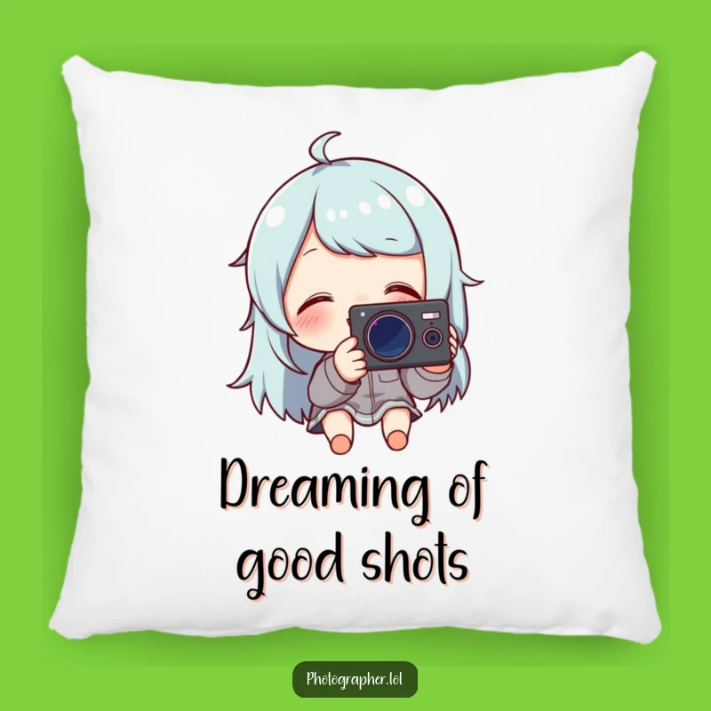 Funny Pillow: Giggling Photographer's Comfort, Cozy Decor, Hilarious Gift