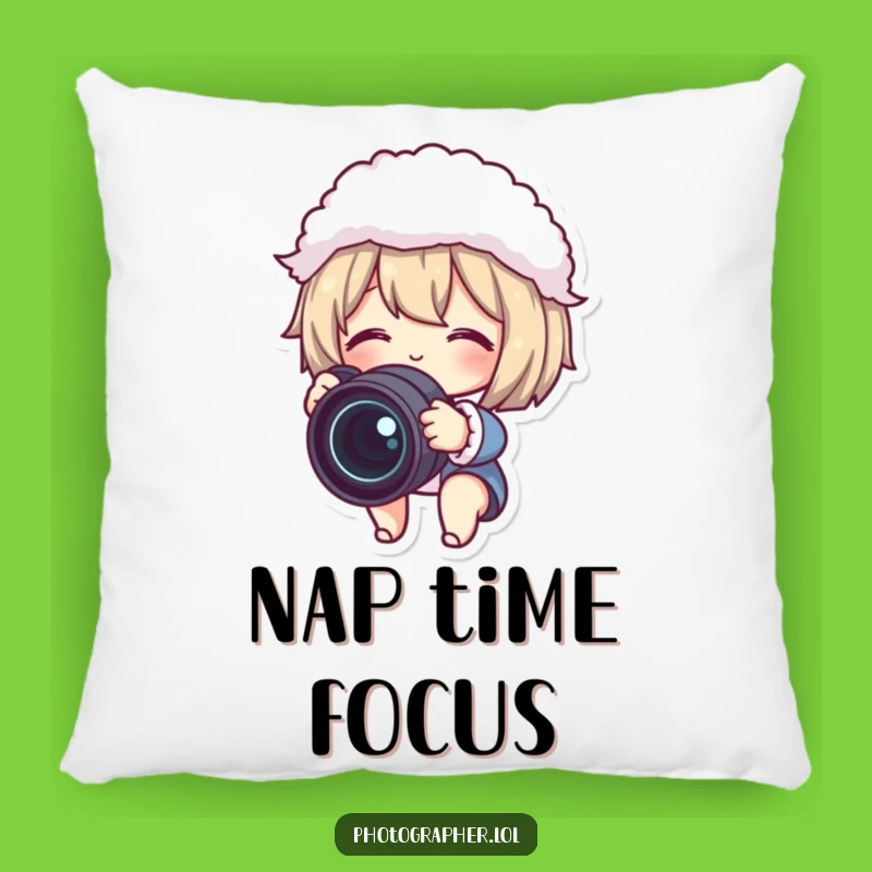 Cozy Funny Photographer Character Pillow - Soft Gift for Photo Fans