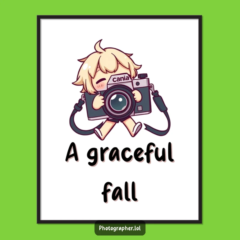 Funny Tripping Digital Art: Comical Mishap, Perfect Humorous Gift Print!