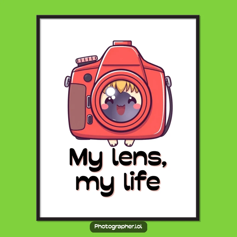 Funny Camera Character Art Print: Instant Download for Photo Decor, Perfect Gift