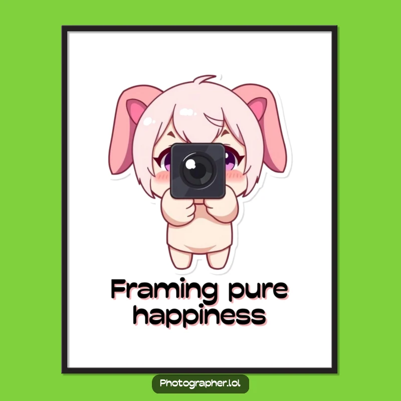 Funny Photographer Digital Art: Big Smile Printable, Cheerful Decor Gift