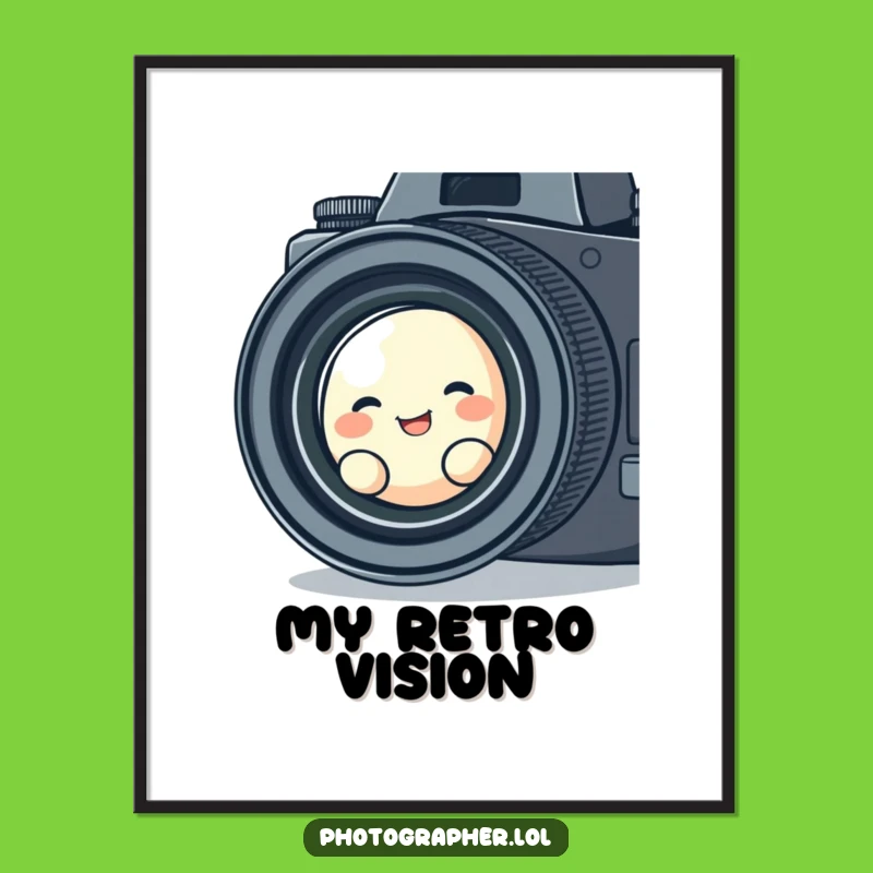 Funny Blob Photographer Digital Art: Giggling Character, Instant Fun Gift