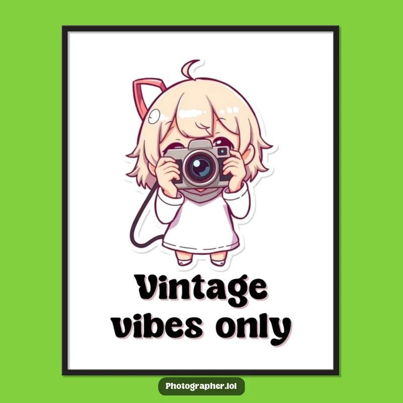 Funny Vintage Camera Digital Print: Instant Artful Home Decor