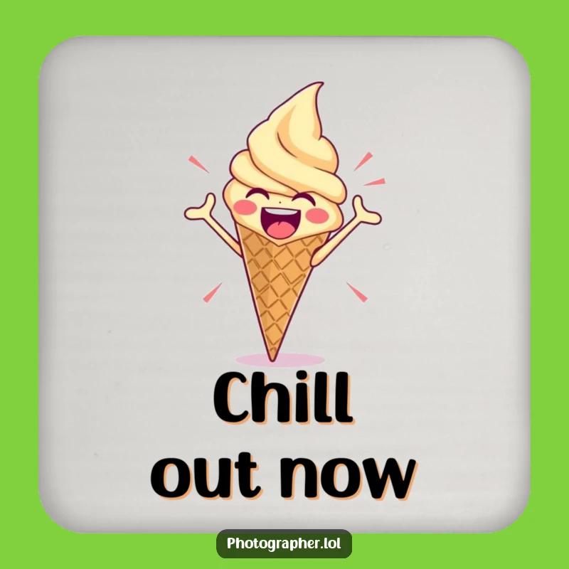 Funny Ice Cream Pose Coasters: Protect Surfaces with Dramatic Flair!