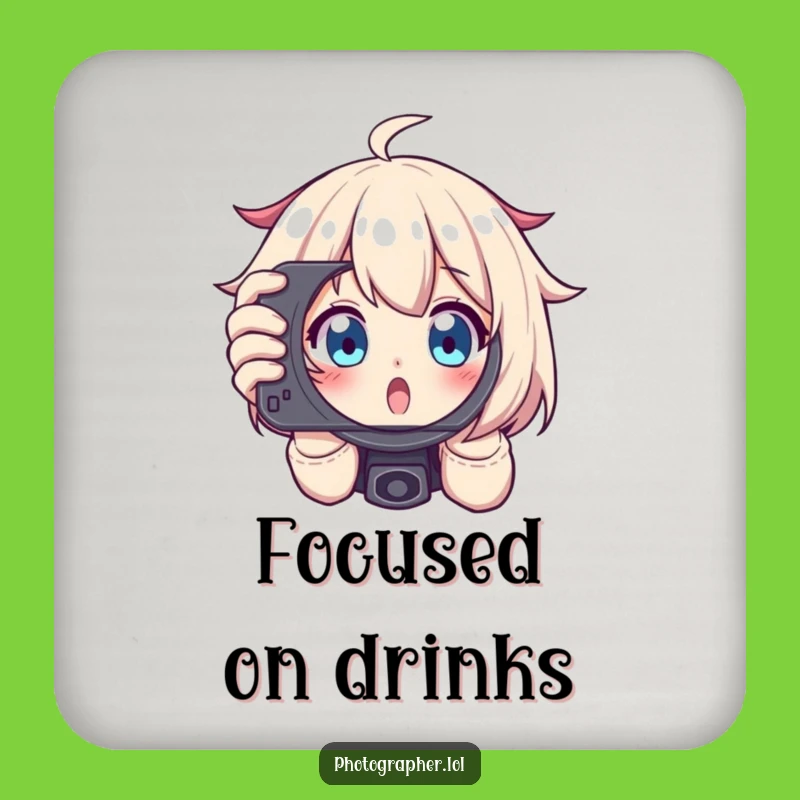 Funny Photographer Viewfinder Coaster: Humorous Protection for Surfaces