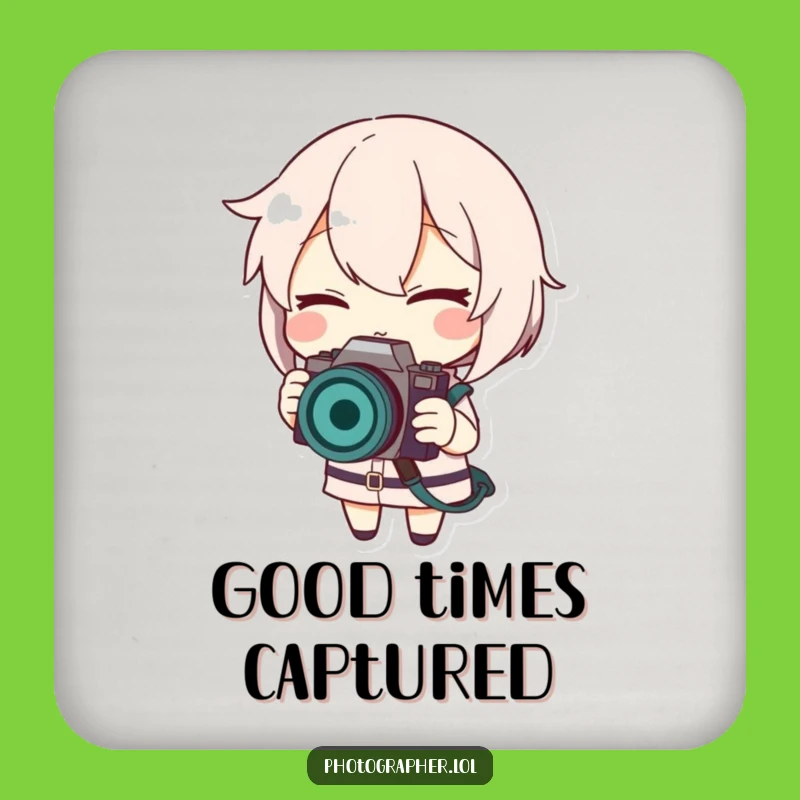 Funny Winking Photographer Coasters: Protect Surfaces with Style