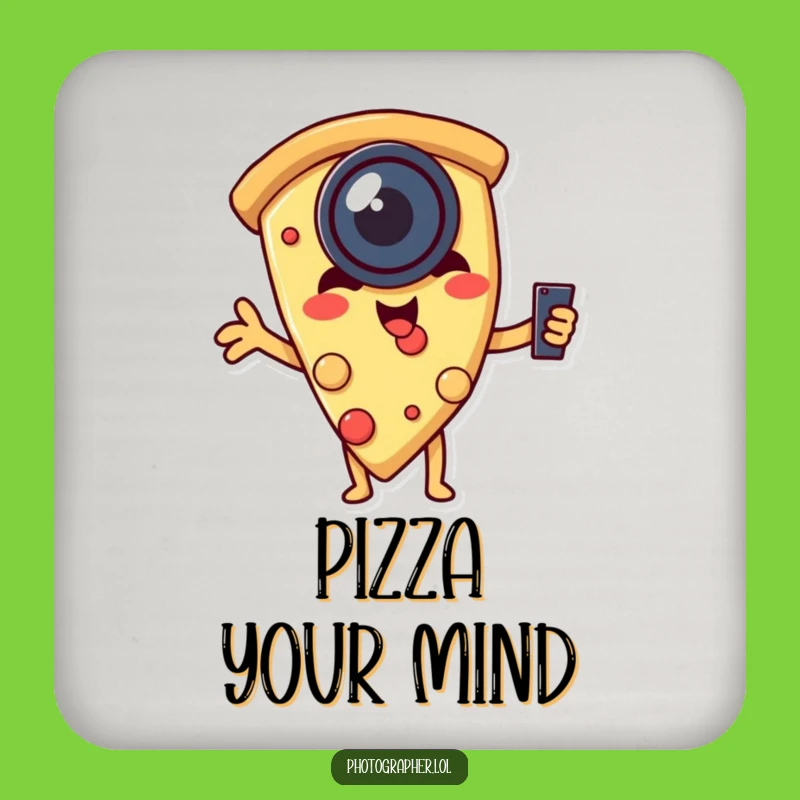 Funny Pizza Selfie Coasters: Protect Surfaces with Cheesy Charm!