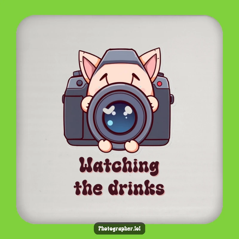 Funny Mischief Coaster: Lens Peek Protection, Humorous Gift