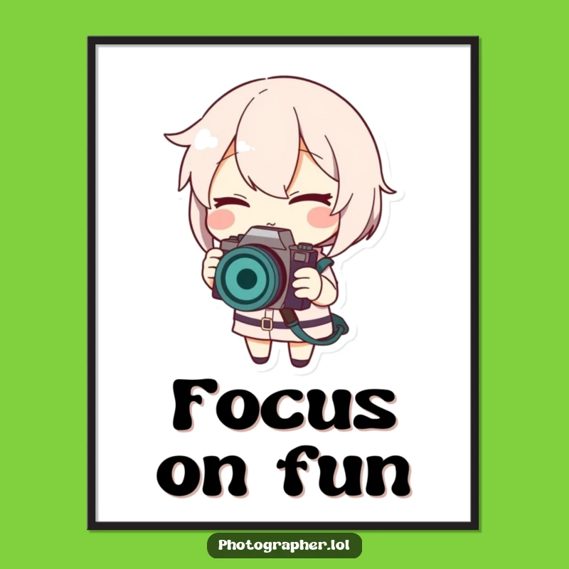 Funny Winking Photographer Poster: Add Personality to Your Walls