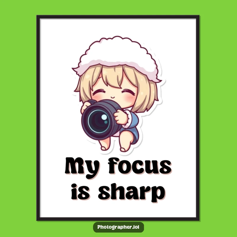 Funny Photographer Character Poster - Hilarious Camera Art Print