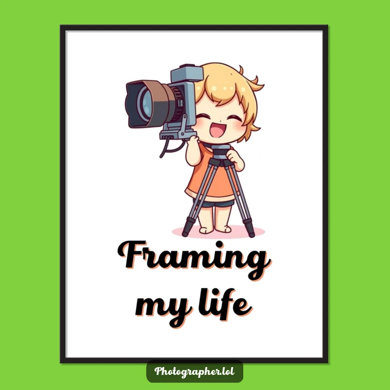 Funny Vintage Camera Giggle Poster: Hilarious Wall Art for Photography Enthusiasts