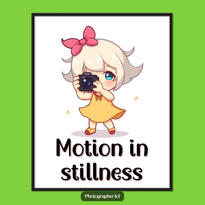 Funny Dancing Photographer Poster: Hilarious Wall Art for Energetic Shooters