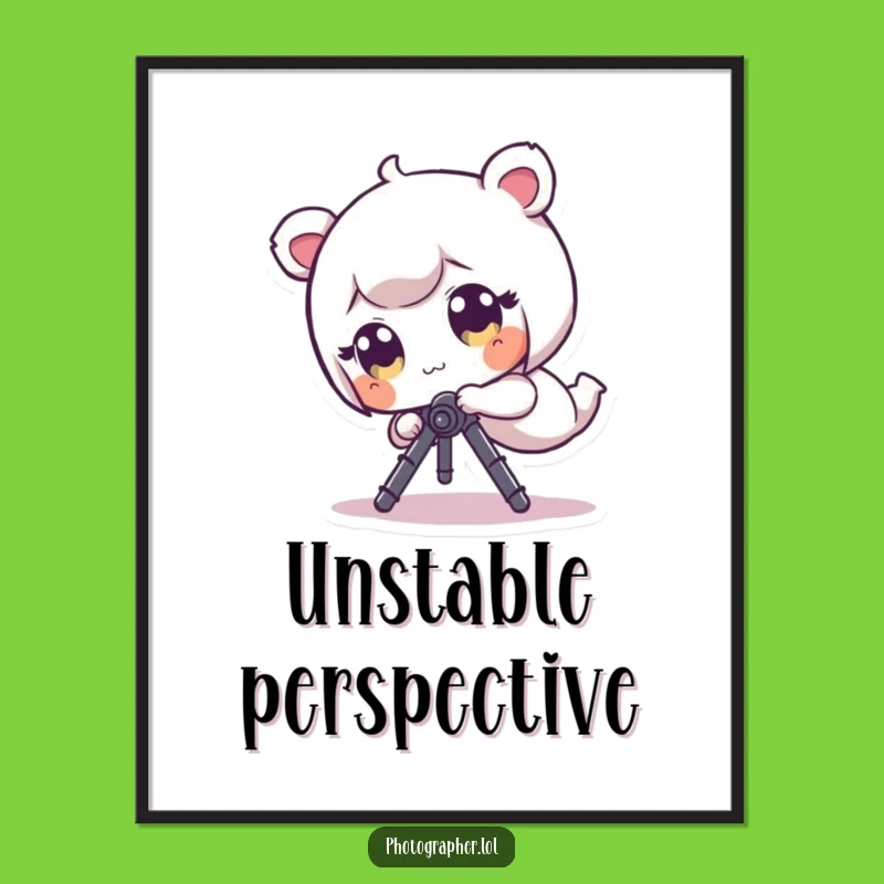 Funny Tripped Photographer Poster: Hilarious Artwork of Character Tumbling, Unique Funny Gift Idea!