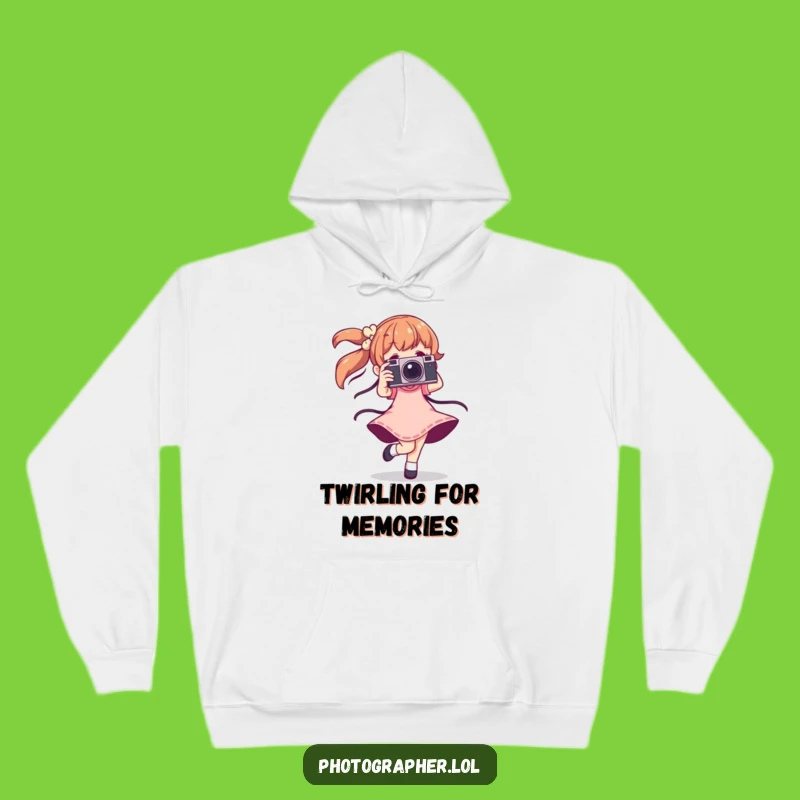 Cozy Funny Dancing Photographer Hoodie: Spin With Your Vintage Camera In Comfort