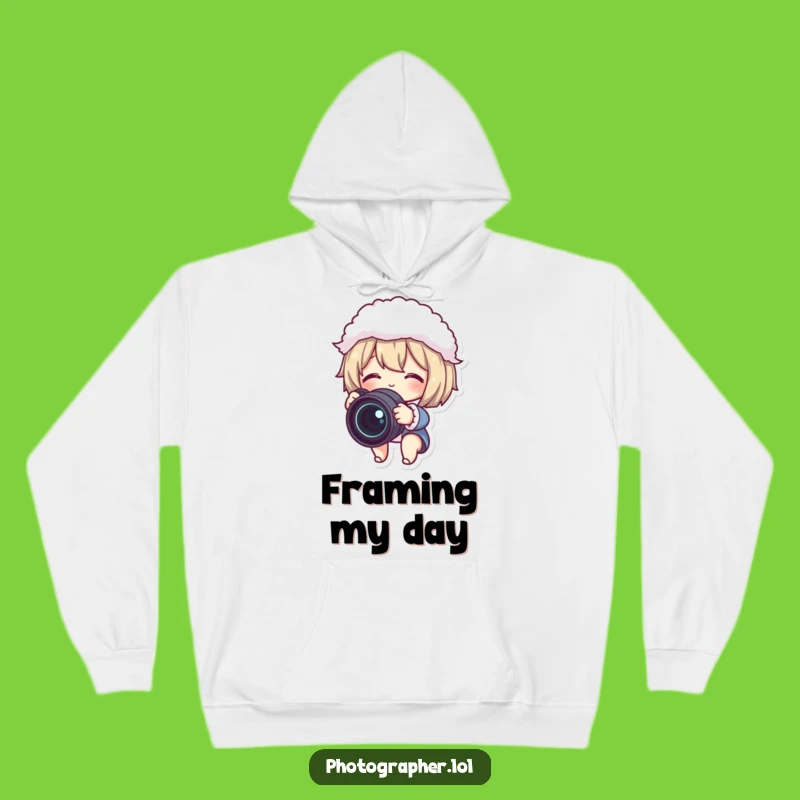Cozy Funny Photographer Character Hoodie - Warm Gift for Creatives