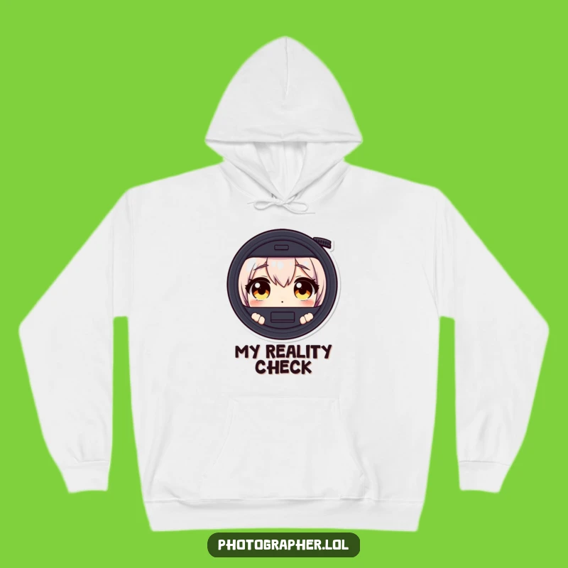 Funny Surprised Photographer Hoodie - Cozy Wide-Eyed Camera Gift