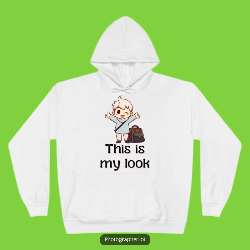 Funny Photographer Pose Hoodie: Cozy and Comical Gear for Photo Enthusiasts