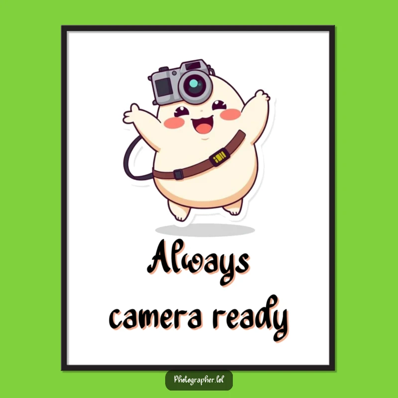 Free Printable Wall Art: Bouncing Photographer - Energetic DIY Downloadable Decor