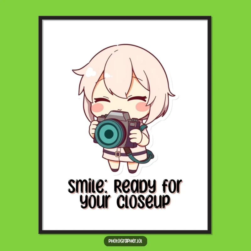 Funny Free Printable Wall Art: Winking Photographer, Ready for Your Shot!