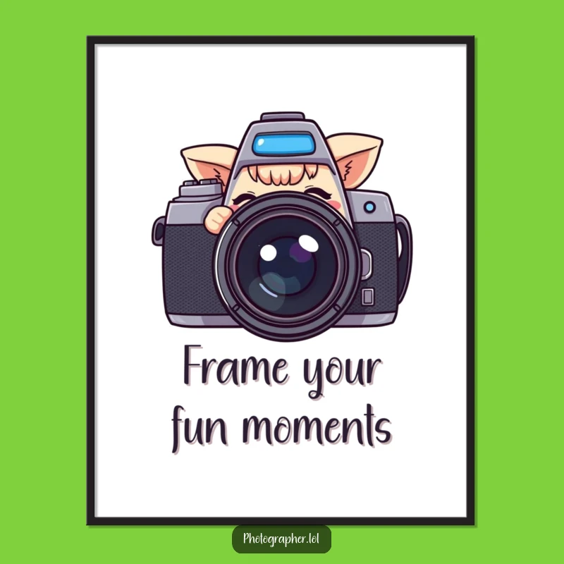 Whimsical Free Printable Wall Art: Camera Wink Character! Downloadable Charm