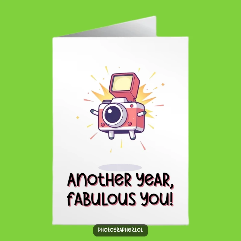 Joyful Free Printable Birthday Card: Leaping Icon & Camera Flash!