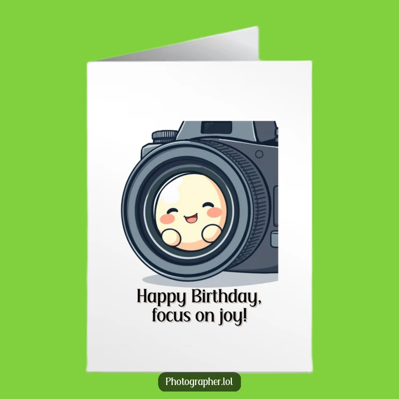 Free Printable Birthday Card: Giggling Blob Photographer!