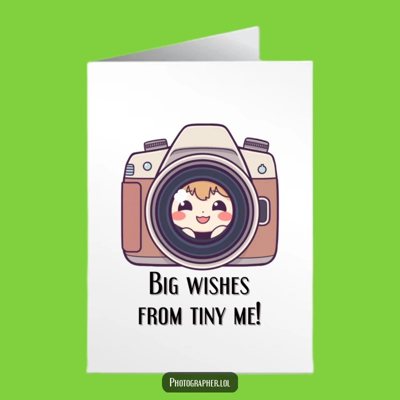 Free Printable Shy Photographer Birthday Card - Funny Downloadable Gift for Camera Lovers