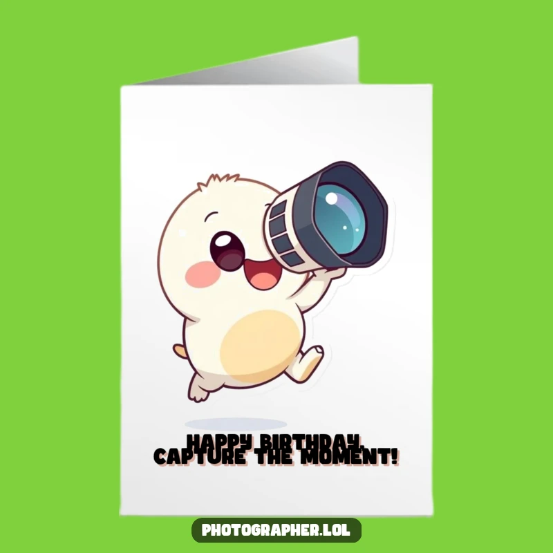 Free Printable Birthday Card: Happy Photographer Creature!