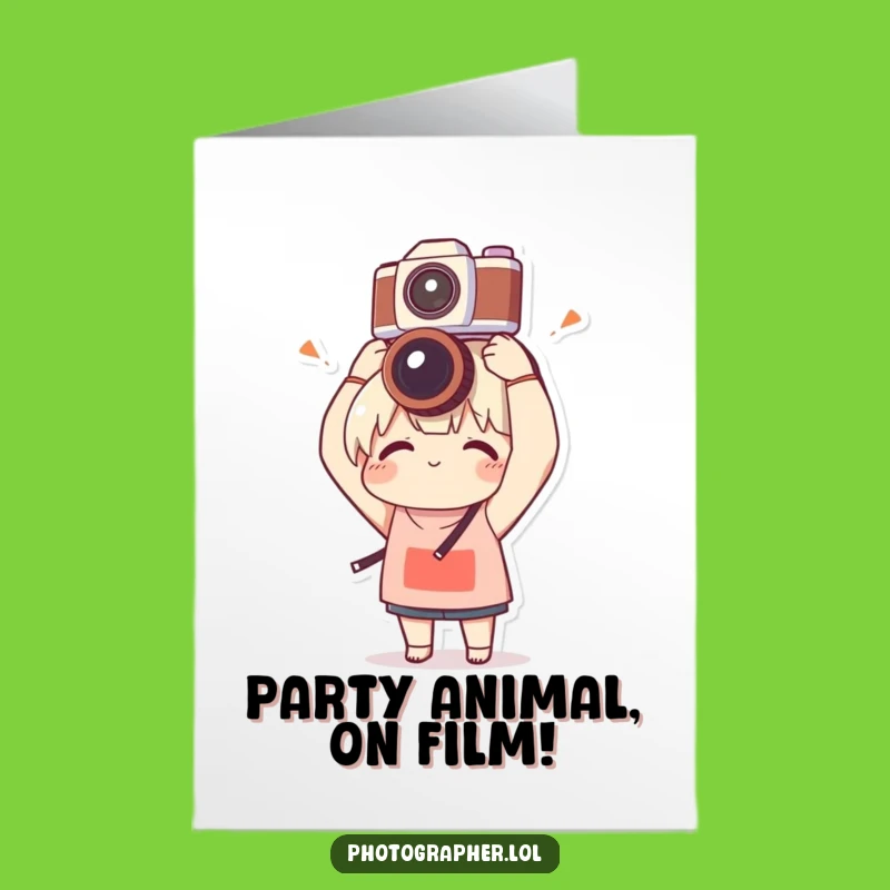 Free Printable Birthday Card: Clumsy Camera Balance, Funny Downloadable Gift