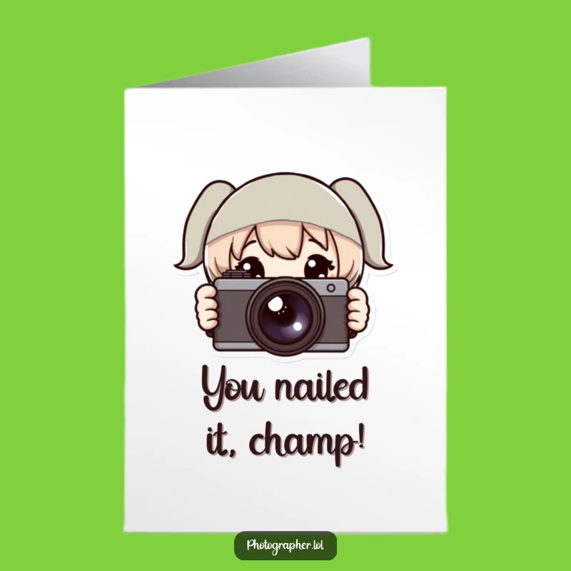 Free Printable Congrats Card: Hilarious Camera Peeker, DIY Downloadable Gift Idea