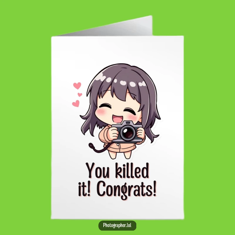 Free Printable Congrats Card: Laughing Photographer Celebrates Your Milestone!