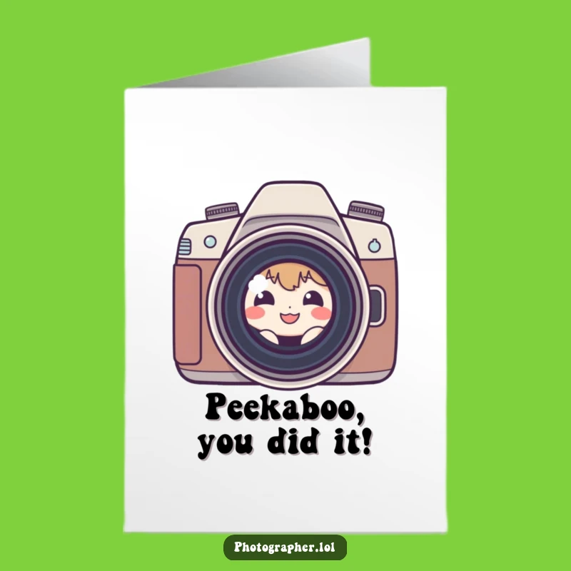 Free Printable Shy Photographer Congrats Card - Hilarious Downloadable Gift Idea